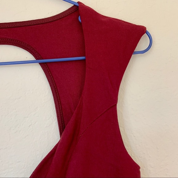 TOBI wine/maroon skater sweetheart mini dress - Picture 5 of 10